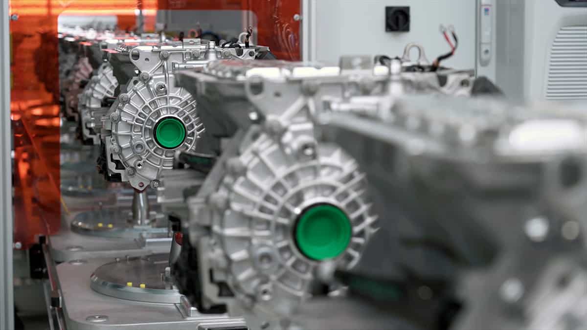 Electric car motors on an assembly line.jpg